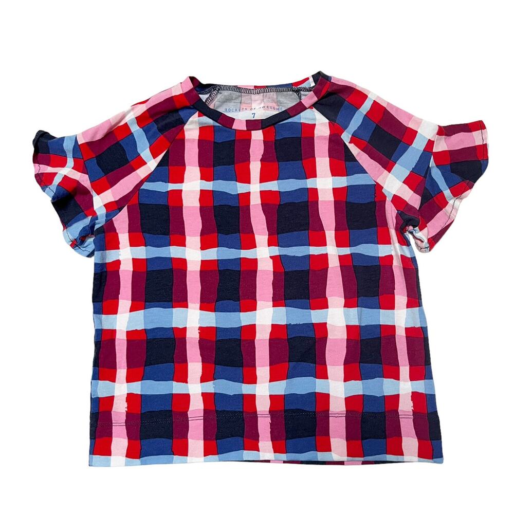 Rockets Of Awesome Plaid Shirt Size 7